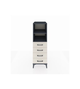 Kronos Dolap 2 Raflı 4 Çekmeceli 44x59x134 Antrasit-Aytaşı