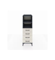 Kronos Dolap 2 Raflı 4 Çekmeceli 44x59x134 Antrasit-Aytaşı