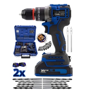 Şarjlı 990F Kömürsüz Motor Çelik Mandren Akülü Darbeli Matkap 10mm