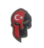Single Sword Kuru Kafa Plastik Patch - Peç HAKİ