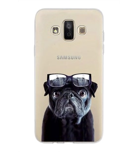 PrintiFy Samsung Galaxy J7 Duo ile Uyumlu 1mm Slim Fit Köpek 3 050f Baskılı Şeffaf  Kılıf