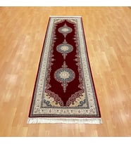 Üçlü Madalyon Motifli 90 x 300 İpek Yolluk