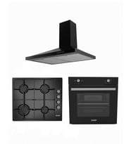 EXEP  BASİC SİYAH EMAYE 3 LÜ ANKASTRE SET (ED400-EO330-EF200)
