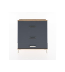 Arges Şifonyer 3 Çekmeceli 88x30x96 Çam-Antrasit