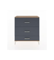 Arges Şifonyer 3 Çekmeceli 88x30x96 Çam-Antrasit