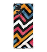 Xiaomi Redmi Note 11s Kamera   Korumalı Antishock Kapak Labirent Grafiti Tasarımlı Şeffaf Kılıf