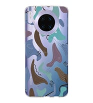 Huawei Mate 30 Uyumlu Kapak Abstrackt Tasarımlı Şeffaf Silikon Kılıf