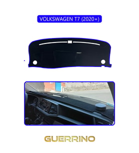VOLKSWAGEN T7 (2020+)TORPİDO KORUMA HALISI MAVİ KENAR