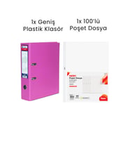 1 Adet Tigra Geniş Klasör 1 Adet Noki 100'lü Poşet Dosya Ofis Seti