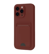 Apple iPhone 16 Pro Max Kılıf Kelvin Kartvizitli Silikon - Bordo