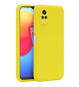 Vivo Y53s Kılıf Nano İçi Kadife Silikon - Sarı