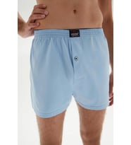 Erdem Erkek Penye Düz Renk Boxer 1400 - 6 Adet (Açık Mavi)