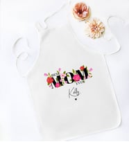 BK Gift Kişiye Özel İsimli Anneler Günü Tasarımlı Beyaz Mutfak Önlüğü, Aşçı Önlüğü, Şef Önlüğü, Anneye Hediye-13