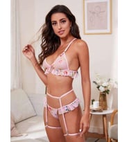 KADIN BRALET GECELİK JARTİYER TAKIMI (Karışık)