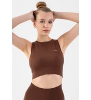 Maraton SlimFit Kadın Atlet Yaka Sepya Bra