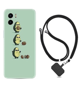Vivo Y15S Y32 Y33S Y51 Y53S Kılıf Boyun Askılı Silikon Avokadolar1352