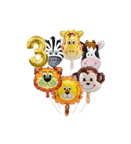 Safari Fiğürlü 3 Yaş Balon Seti