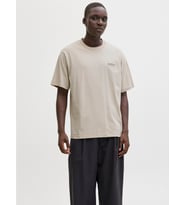JACK JONES Yazı Desenli Erkek Yuvarlak Yaka Tişört 12287990 (Bej)