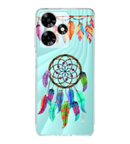 PrintiFy İnfinix Hot 30i ile Uyumlu Nazar Boncuğu 6 Baskılı Kamera Korumalı Şeffaf Silikon Kılıf