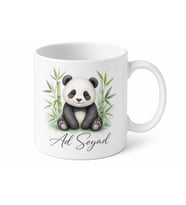 İsimli Panda Desenli Baskılı Kupa Bardak Kişiye Özel Hediye
