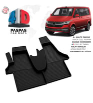 VW Transporter T6.1 4D Araca Özel Havuzlu Kauçuk Paspas 2019 ve Üzeri (Karışık)
