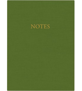 Ciltli Çizgili Notebook, Defter, A5 Boyut - Yeşil