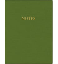 Ciltli Çizgili Notebook, Defter, A5 Boyut - Yeşil