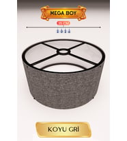 Koyu Gri Lambader Başlığı 35 CM Mega Boy