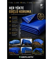 6x15 Mavi Çadır Brandası Su Geçirmez UV Katkılı Dört Mevsim Branda