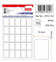 250'li Beyaz Etiket 19x27mm
