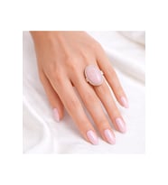 DOĞALTAŞ YÜZÜK (ÖLÇÜSÜ AYARLANABİLİR) (Açık Pembe)