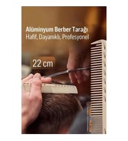 Mey İthalat® 22 cm Alüminyum Saç Kesim Tarağı – Berber Tarağı -Hafif, Dayanıklı, Profesyonel 722093