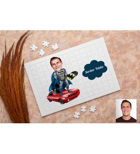 Kara Şövalye Özel Karikatürlü Kişiye Özel Puzzle