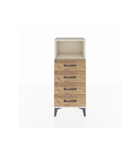 Arges Komodin Tek Raflı 4 Çekmeceli 44x30x106 Aytaşı-Çam