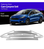 Frd Focus 4 Sedan Cam Çıtası Komple Set Çerçevesi Kromu Nikelajı