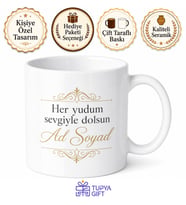 Kişiye Özel Tasarım Baskılı Kupa Bardak Hediyelik İsimli Porselen Mug