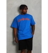 pilelistore- Erkek Baskılı T-Shirt Kısa Kol Bisiklet Yaka Regular Fit Rahat Kalıp Günlük Tişört - Sa (Saks Mavisi)