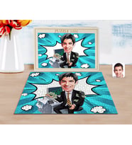 BK Gift Kişiye Özel Erkek Bankacı Karikatürlü 1000 Parça Profesyonel Puzzle-3