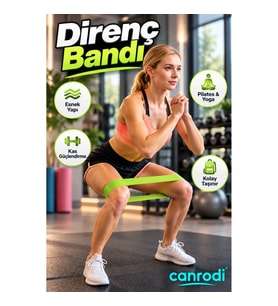 Esnek Direnç Egzersiz Bandı – Pilates Yoga Fitness ve Güçlendirme Lastiği