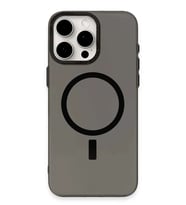 iPhone 15 Pro Max Kılıf Anka PC Magneticsafe Sert Metal Kapak - Siyah