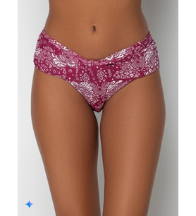 Kırmızı Büküm Kalın Kenarlı Bikini Altı