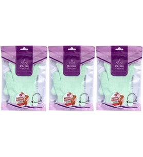 Derma Naturel Parmaklı Banyo Eldiveni MS-23 (3 Lü Set)