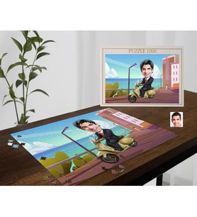 BK Gift Kişiye Özel Motorcu Tasarımlı 1000 Parça Profesyonel Puzzle-3, 1000 Puzzle, Arkadaşa Hediye
