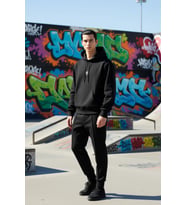 Erkek Kapüşonlu Standart Kol Kanguru Cep Sweatshirt Fonksiyonel Dayanıklı Kaliteli Estetik