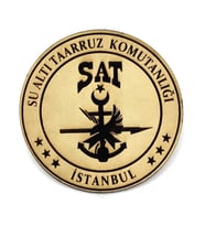 SAT (Su Altı Taarruz) Deri PEÇ- Arma - Patch (Taba)