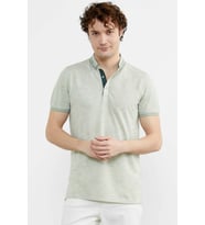 Slim Fit Triko Polo Yaka Tişört - Yeşil