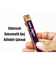 Kişiye Özel Elektronik Dokunmatik Şarjlı Çakmak Lazer İle İsim Yazma