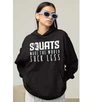 Squat Yazılı Bodybuilding Fitness Unisex Oversize Gym Sporcu Hoodie