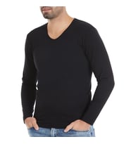 6 Adet Yıldız Erkek Likralı Uzun Kollu T-Shirt Fanila Siyah 351