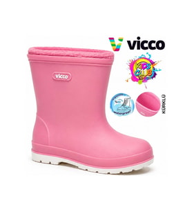Vicco Mellow Kürklü Pvc Su Çizmesi Yağmur Botu Ortopedik Çocuk Bot